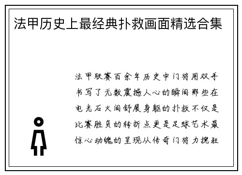 法甲历史上最经典扑救画面精选合集